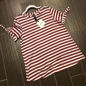 Agnes & Dora Tie Sleeve Top XL NWT